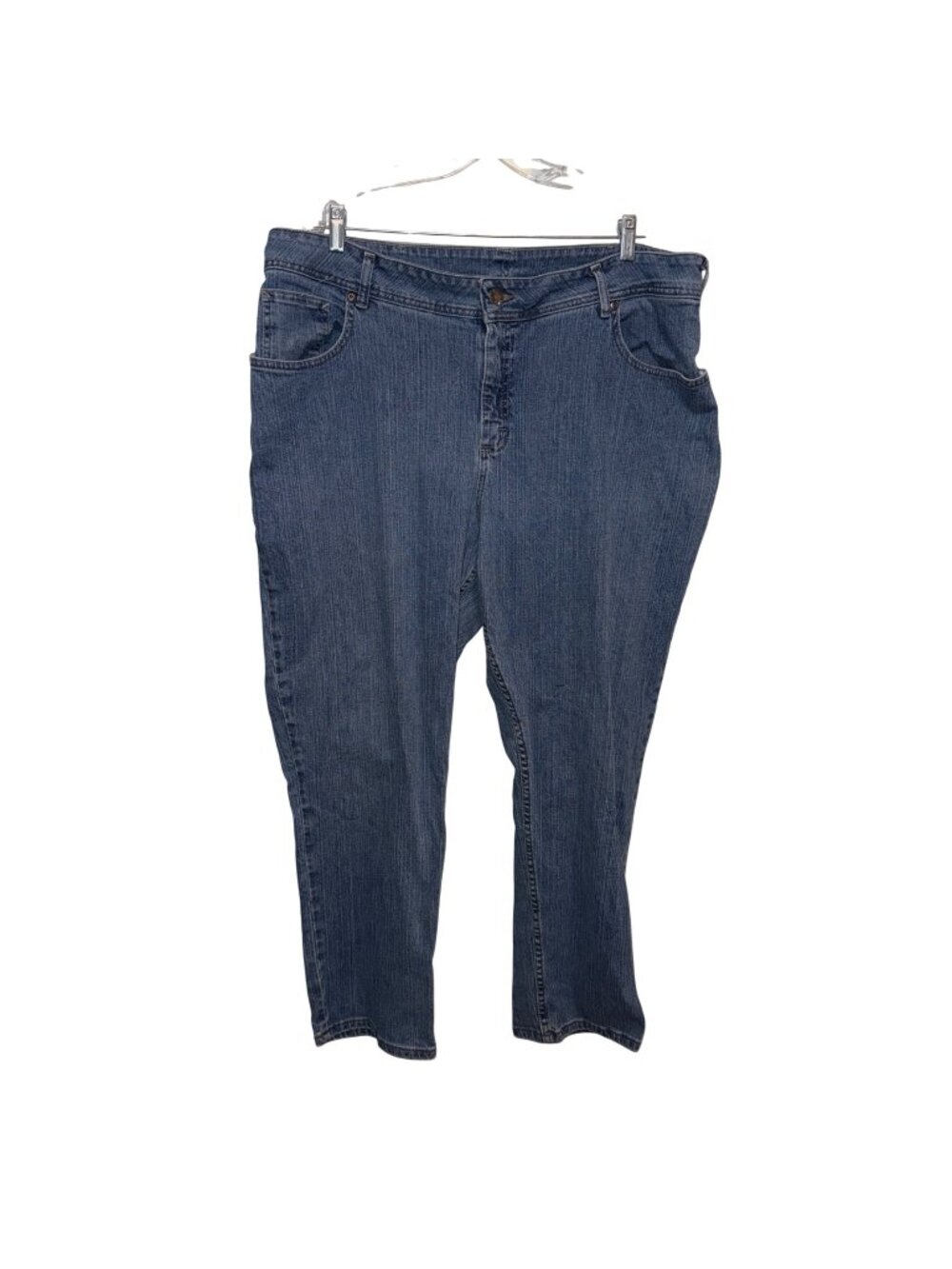Womens 24WP Blue Denim Jeans Classic Fit Straight Leg 5-Pocket